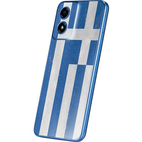 Greece Flag Distressed Moto G Play 4G (2024) Skin